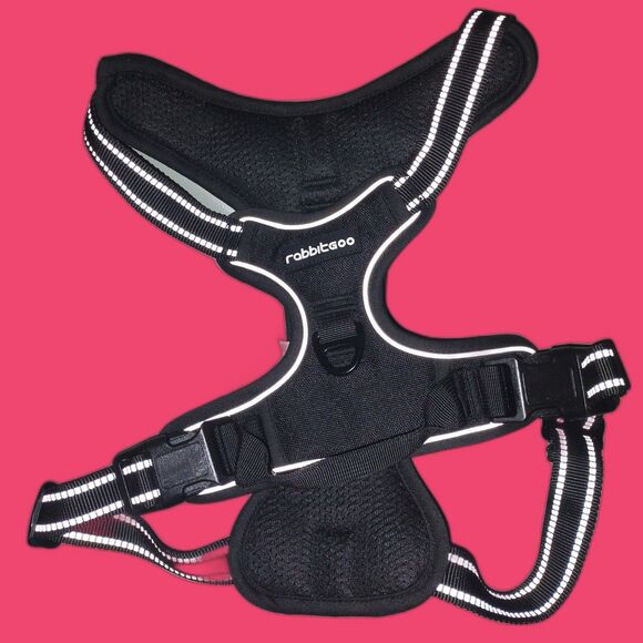 🟣New Rabbitgoo No Pull Large Dog Harness in Black - Picture 1 of 3
